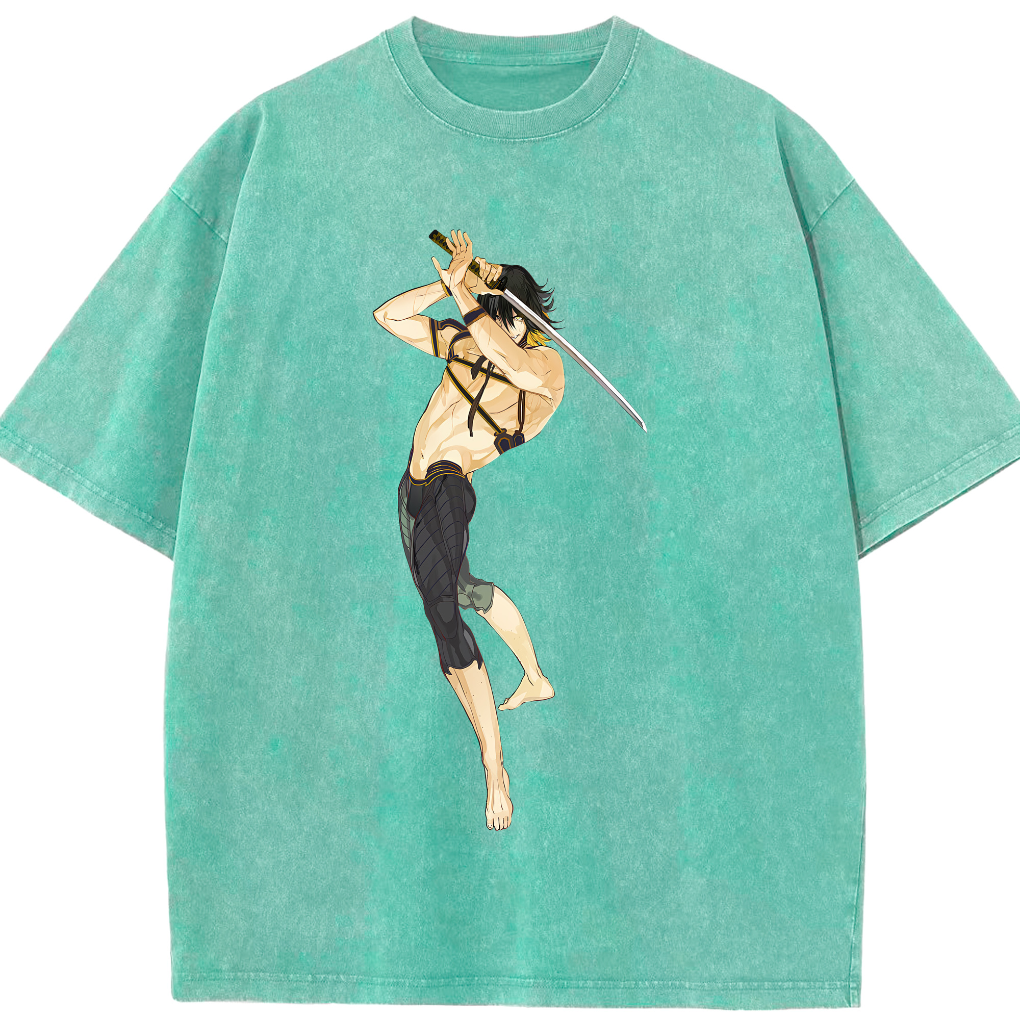 （画像用） 刀剣乱舞 Touken Ranbu 綿100% ヴィンテージ風 半袖Tシャツ（フロントプリント）